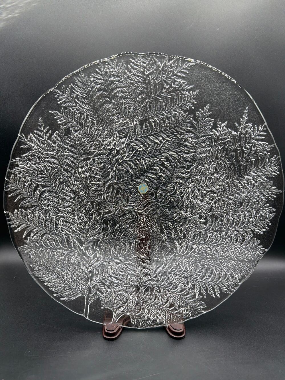 Vintage Mikasa Hoya Lacy Fern Crystal 14” Platter RH400/014 Japan Orig Box